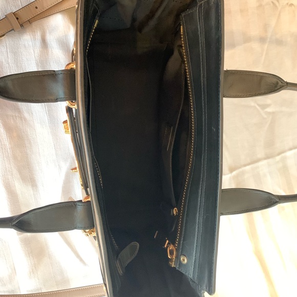 Beige and Black Coach Purse - Picture 5 of 6